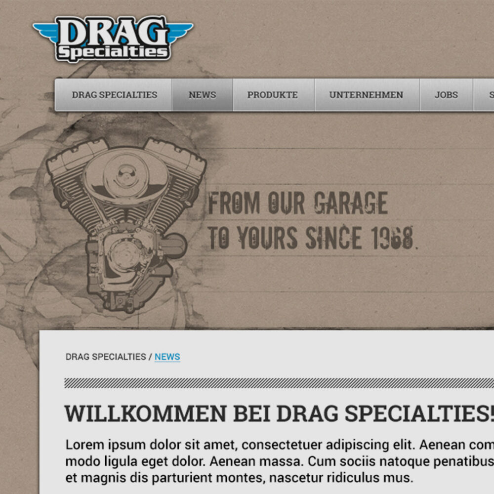 Drag Specialties Website Detail