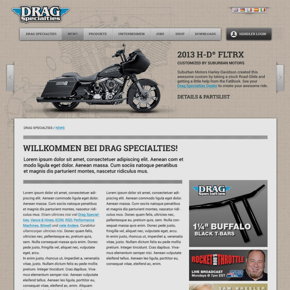 Drag Specialties Website